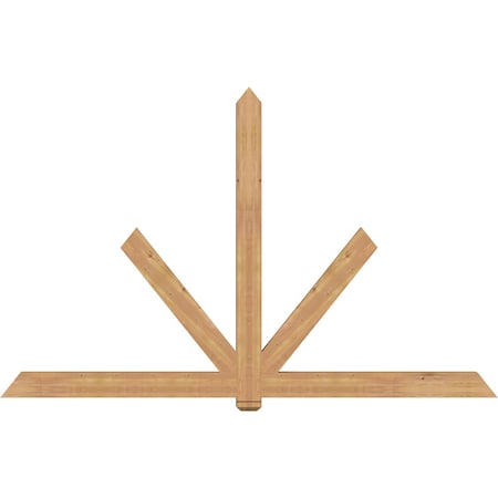 Ekena Millwork Kennewick Timber Gable Bracket, Western Red Cedar, 108"W x 68"H x 3 1/2"D x 5 1/2"F, 15/12 Pitch GBW108X68X0406KEN00SWR